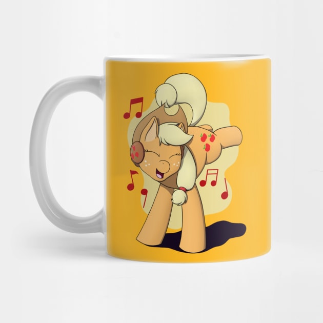 Applejack with Headphones by Heartbeat Unicorn